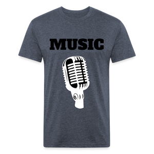 Music Fitted Cotton/Poly T-Shirt by Next Level - heather navy