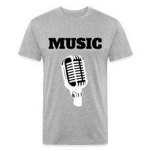 Load image into Gallery viewer, Music Fitted Cotton/Poly T-Shirt by Next Level - heather gray