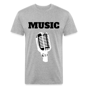 Music Fitted Cotton/Poly T-Shirt by Next Level - heather gray