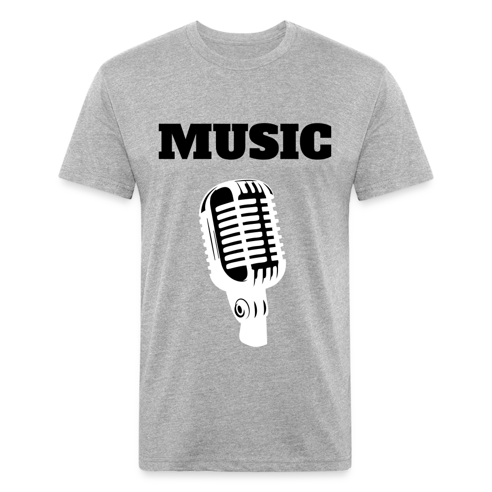 Music Fitted Cotton/Poly T-Shirt by Next Level - heather gray