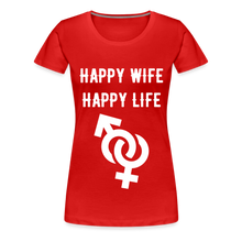 Load image into Gallery viewer, Happy Wife Fitted Cotton/Poly T-Shirt by Next Level - red