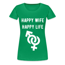 Load image into Gallery viewer, Happy Wife Fitted Cotton/Poly T-Shirt by Next Level - kelly green