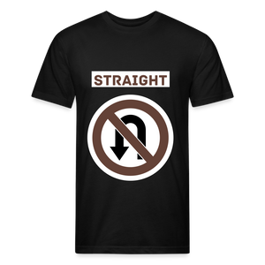 Straight Path Fitted Cotton/Poly T-Shirt by Next Level - black