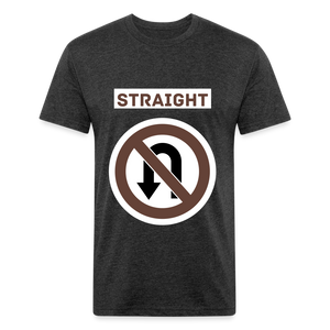 Straight Path Fitted Cotton/Poly T-Shirt by Next Level - heather black