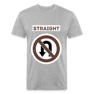 Straight Path Fitted Cotton/Poly T-Shirt by Next Level - heather gray