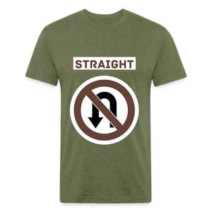 Straight Path Fitted Cotton/Poly T-Shirt by Next Level - heather military green
