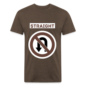 Straight Path Fitted Cotton/Poly T-Shirt by Next Level - heather espresso