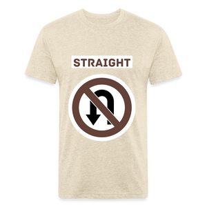 Straight Path Fitted Cotton/Poly T-Shirt by Next Level - heather cream