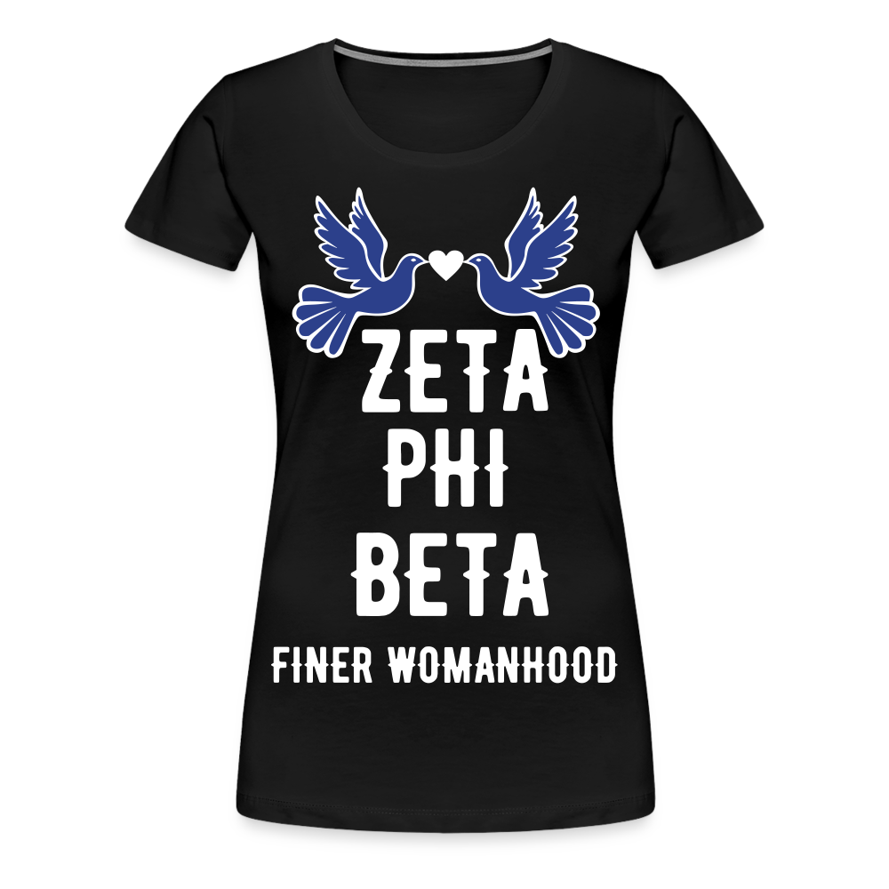 Zeta Phi Beta Women’s Premium T-Shirt  Flex Vinyl - black