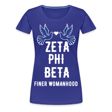 Load image into Gallery viewer, Zeta Phi Beta Women’s Premium T-Shirt  Flex Vinyl - royal blue