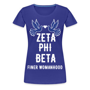 Zeta Phi Beta Women’s Premium T-Shirt  Flex Vinyl - royal blue