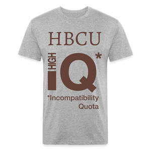 HBCU IQ Fitted Cotton/Poly T-Shirt by Next Level - heather gray