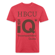 Load image into Gallery viewer, HBCU IQ Fitted Cotton/Poly T-Shirt by Next Level - heather red