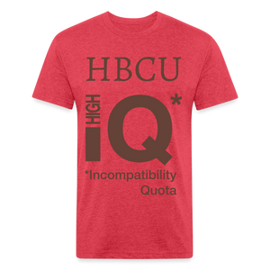 HBCU IQ Fitted Cotton/Poly T-Shirt by Next Level - heather red