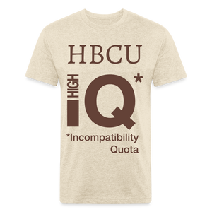 HBCU IQ Fitted Cotton/Poly T-Shirt by Next Level - heather cream