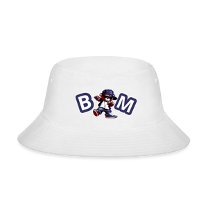Bear Minimal Bucket Hat - white