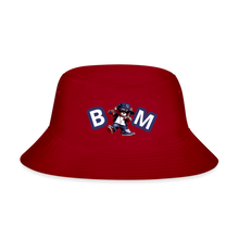 Load image into Gallery viewer, Bear Minimal Bucket Hat - red