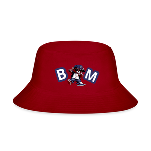 Bear Minimal Bucket Hat - red