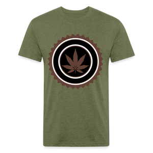 Smoke Fitted Cotton/Poly T-Shirt by Next Level - heather military green