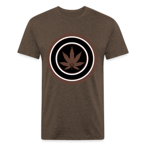 Smoke Fitted Cotton/Poly T-Shirt by Next Level - heather espresso