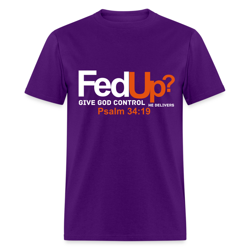 FedUp Classic T-Shirt Velvety Flex Print - purple