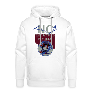 North Carolina - The World Is Yours Premium DTF Hoodie by Bear Minimal - white
