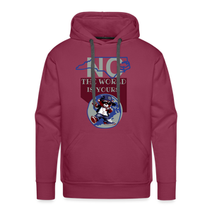 North Carolina - The World Is Yours Premium DTF Hoodie by Bear Minimal - burgundy