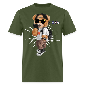 Cool Teddy Classic T-Shirt by Bear Minimal - military green
