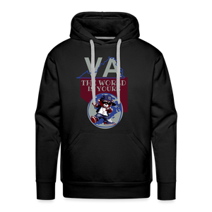 Virginia - The World Is Yours Premium Hoodie DTF by Bear Minimal - black