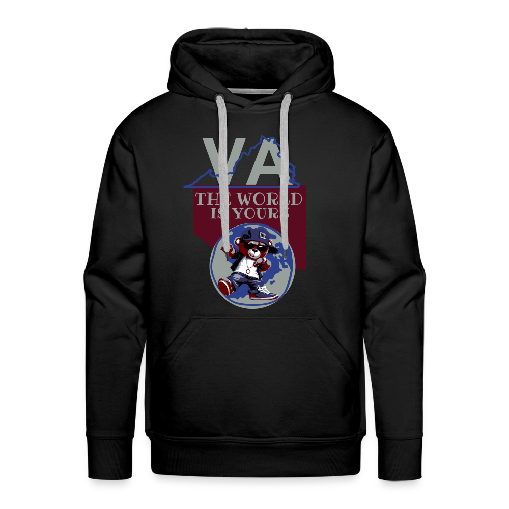 Virginia - The World Is Yours Premium Hoodie DTF by Bear Minimal - black