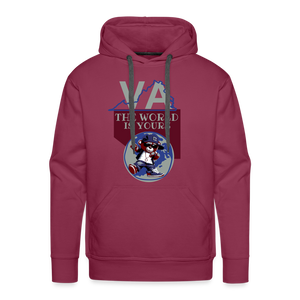 Virginia - The World Is Yours Premium Hoodie DTF by Bear Minimal - burgundy