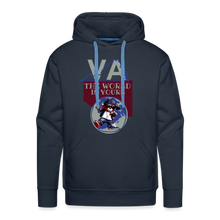 Load image into Gallery viewer, Virginia - The World Is Yours Premium Hoodie DTF by Bear Minimal - navy