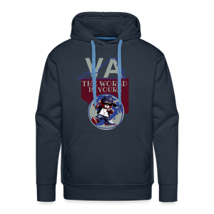 Virginia - The World Is Yours Premium Hoodie DTF by Bear Minimal - navy
