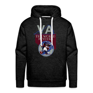 Virginia - The World Is Yours Premium Hoodie DTF by Bear Minimal - charcoal grey