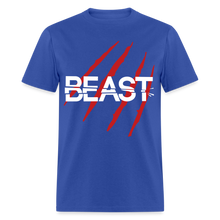 Load image into Gallery viewer, Beast Classic T-Shirt (Flock Print Velvety) - royal blue