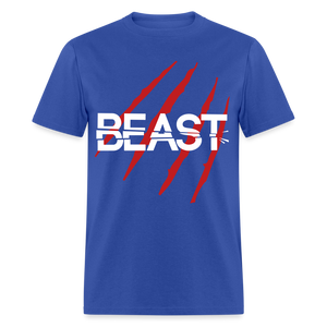 Beast Classic T-Shirt (Flock Print Velvety) - royal blue