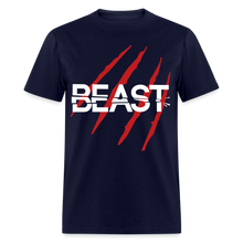 Load image into Gallery viewer, Beast Classic T-Shirt (Flock Print Velvety) - navy