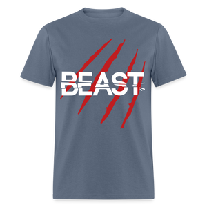 Beast Classic T-Shirt (Flock Print Velvety) - denim