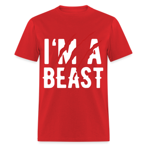 Beast Mode Classic T-Shirt Flex Velvety Vinyl - red