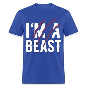 Beast Mode Classic T-Shirt Flex Velvety Vinyl - royal blue