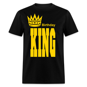 Birthday King Classic T-Shirt flex print smooth vinyl - black