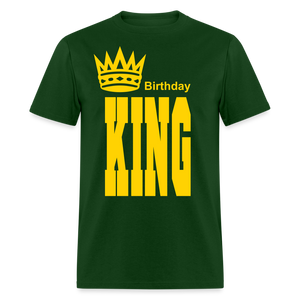 Birthday King Classic T-Shirt flex print smooth vinyl - forest green
