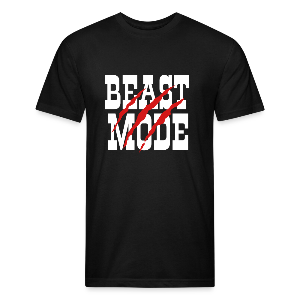 Beast Mode Fitted Cotton/Poly T-Shirt by Next Level Flex Vinyl - black