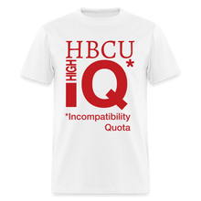 Load image into Gallery viewer, HBCU IQ Cotton Classic T-Shirt velvety raised flex vinyl - white