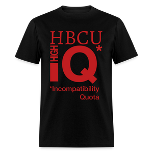 HBCU IQ Cotton Classic T-Shirt velvety raised flex vinyl - black