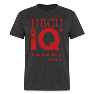 HBCU IQ Cotton Classic T-Shirt velvety raised flex vinyl - heather black