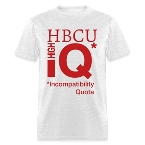 HBCU IQ Cotton Classic T-Shirt velvety raised flex vinyl - light heather gray
