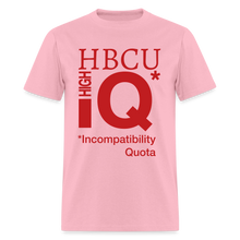 Load image into Gallery viewer, HBCU IQ Cotton Classic T-Shirt velvety raised flex vinyl - pink