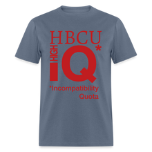 Load image into Gallery viewer, HBCU IQ Cotton Classic T-Shirt velvety raised flex vinyl - denim