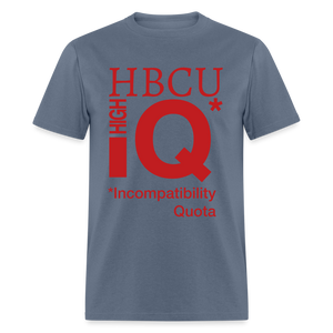 HBCU IQ Cotton Classic T-Shirt velvety raised flex vinyl - denim